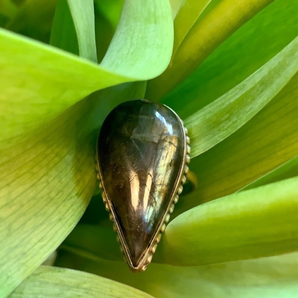 Labradorite and Sterling Silver Ring Vintage